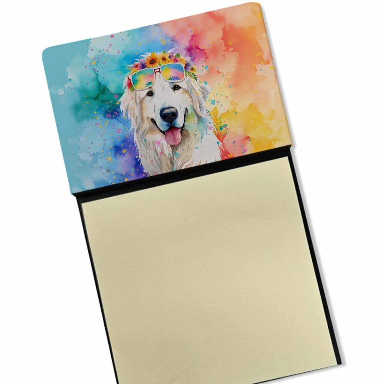 Edge Collections - 3" x 3" - Multicolor - Sticky Note Holder Refillable Dispenser Self-Sticky Note Pads, Memo Pads Blank Desk Accessories - 1 pieces